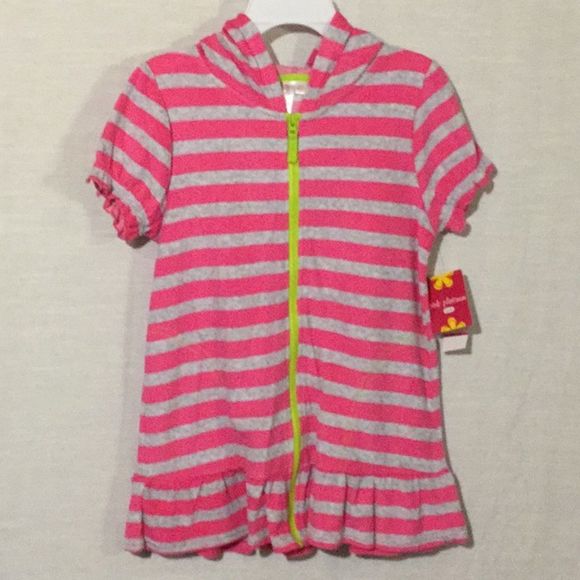 terry cloth cover up hoodie w/zipper - Picture 6 of 8